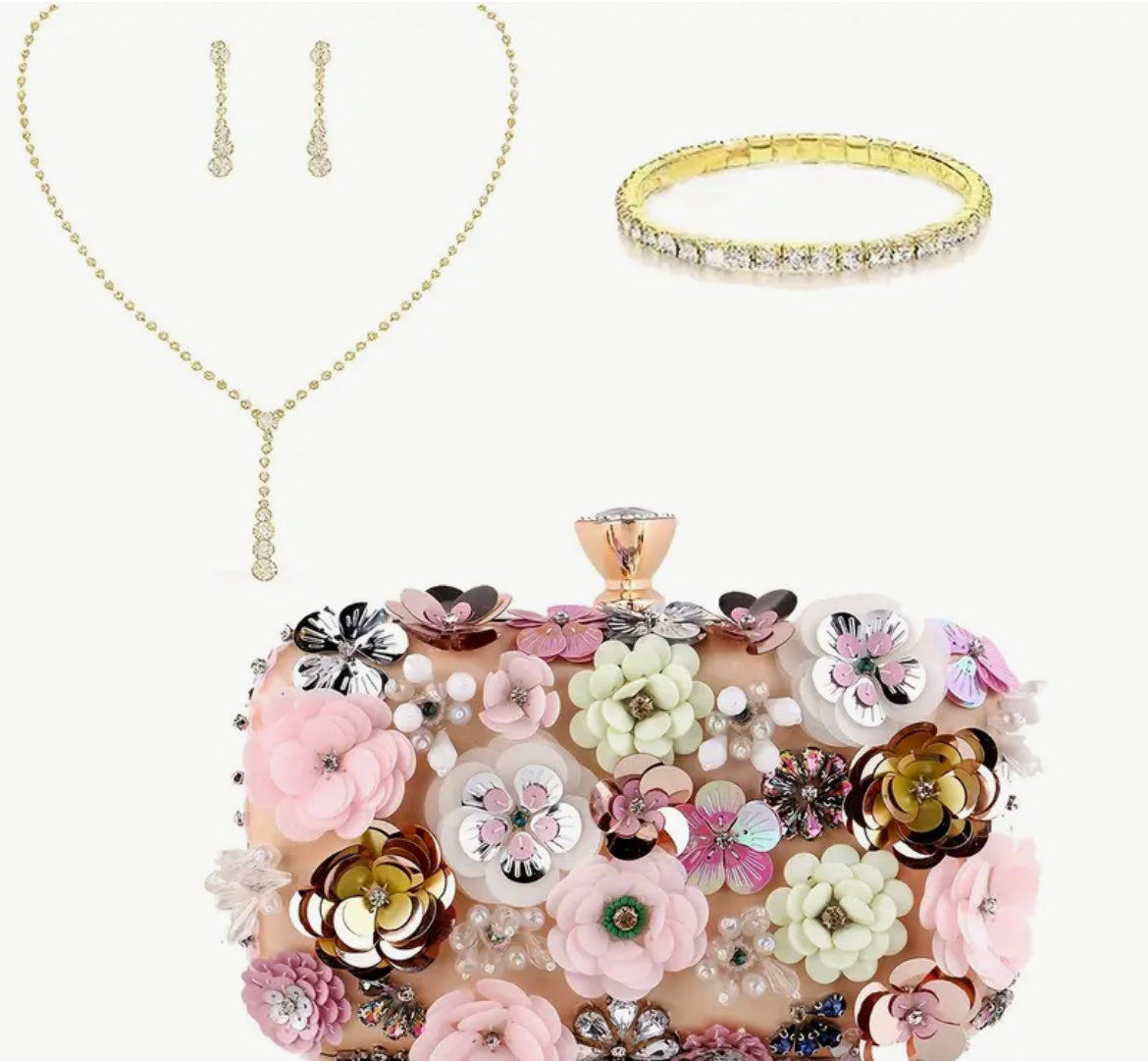 Gorgeous Clutch & Jewellery Set